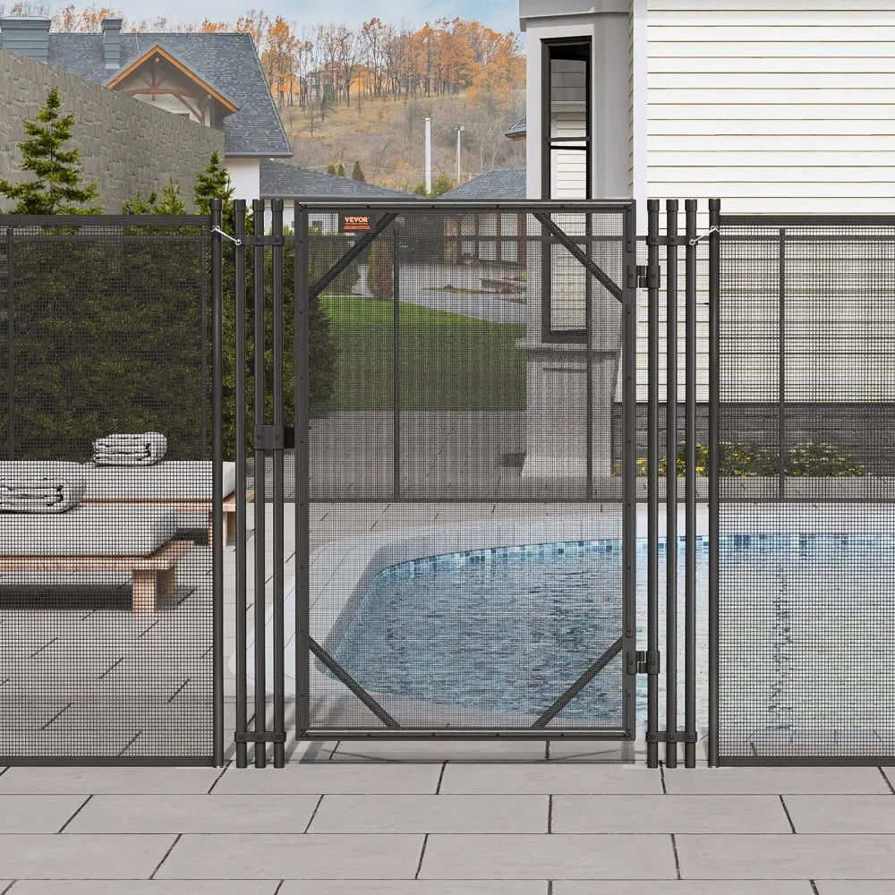 VEVOR Pool Fence Gate, 4 x 2.5 Ft, Easy DIY Installation Inground Pool Gate, Pool Fence Gate Kit with Stainless Steel Latch, Removable Child & Pet Security Pool Fencing