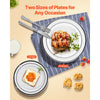 VEVOR Plastic Disposable Plates, 350 Pcs Plastic Dinnerware Set, Include 50 Dinner Plates, 50 Dessert Plates, 50 Pre-Rolled Napkins, 50 Forks, 50 Knives, 50 Spoons, and 50 Cups, for Party and Wedding