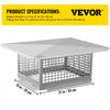 VEVOR Chimney Cap, 13\" x 21\" Flue Caps, 304 Stainless Steel Fireplace Chimney Cover, Adjustable Metal Spark Arrestor with Bolts Screws, Mesh Chimney Flue Cover for Outside Existing Clay Flue Tile