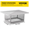 VEVOR Chimney Cap, 17\" x 21\" Flue Caps, 304 Stainless Steel Fireplace Chimney Cover, Adjustable Metal Spark Arrestor with Bolts Screws, Mesh Chimney Flue Cover for Outside Existing Clay Flue Tile