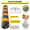 VEVOR Rubber Traffic Calming Device, Single Unit with Dual Channels, 72" Length Modular Design Supports Up to 22000 LBS, Dimensions 72.8 x 12.2 x 2.2, Suitable for Asphalt, Concrete, and Gravel Sur