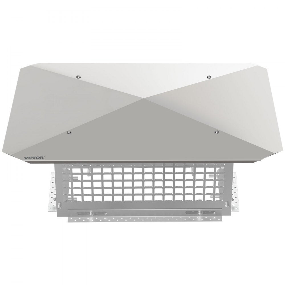 VEVOR Chimney Cap, 8\" x 17\" Flue Caps, 304 Stainless Steel Fireplace Chimney Cover, Adjustable Metal Spark Arrestor with Bolts Screws, Mesh Chimney Flue Cover for Outside Existing Clay Flue Tile