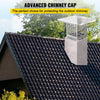 VEVOR Chimney Cap, 8\" x 8\" Flue Caps, 304 Stainless Steel Fireplace Chimney Cover, Adjustable Metal Spark Arrestor with Bolts Screws, Mesh Chimney Flue Cover for Outside Existing Clay Flue Tile