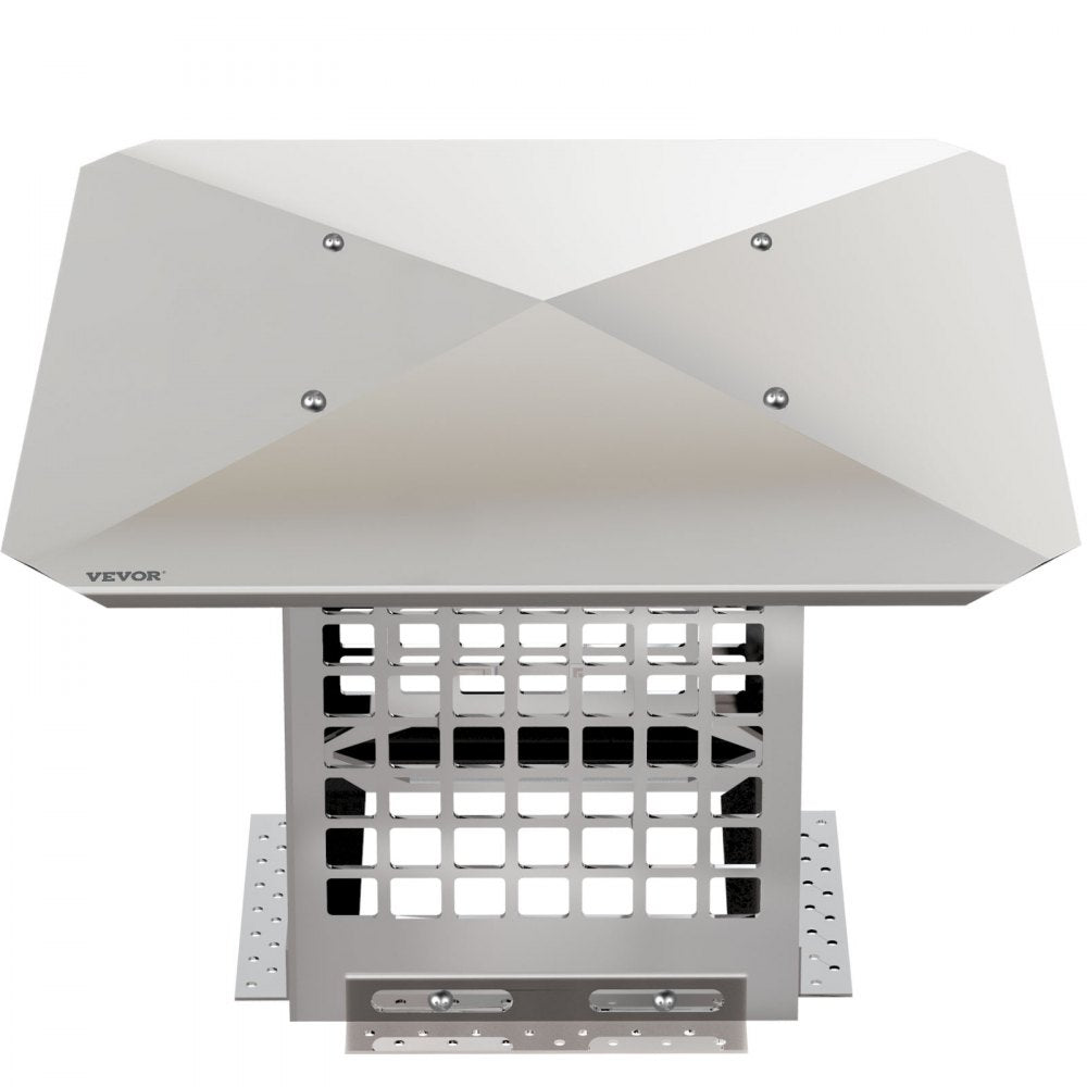 VEVOR Chimney Cap, 8\" x 8\" Flue Caps, 304 Stainless Steel Fireplace Chimney Cover, Adjustable Metal Spark Arrestor with Bolts Screws, Mesh Chimney Flue Cover for Outside Existing Clay Flue Tile