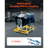 VEVOR Engine Stand, 750 LBS Load Capacity Engine Motor Stand with Adjustable Width & Length, Heavy-Duty Steel Motor Holder with 4 Swivel Casters and 2 Ratchet Straps, Suitable for Most Engines