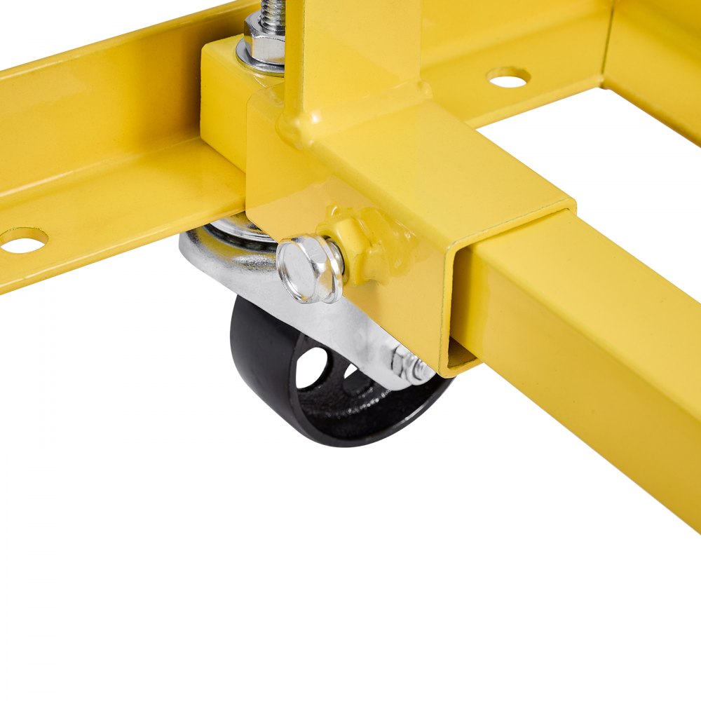 VEVOR Engine Stand, 750 LBS Load Capacity Engine Motor Stand with Adjustable Width & Length, Heavy-Duty Steel Motor Holder with 4 Swivel Casters and 2 Ratchet Straps, Suitable for Most Engines