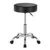 VEVOR Rolling Stool with Wheels, 450 LBS Weight Capacity Round Rolling Stool Chair, Height Adjustable Thickened PU Leather Swivel Stool for Salon, Spa, Massage, Tattoo, Clinic, Black