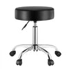 VEVOR Rolling Stool with Wheels, 450 LBS Weight Capacity Round Rolling Stool Chair, Height Adjustable Thickened PU Leather Swivel Stool for Salon, Spa, Massage, Tattoo, Clinic, Black