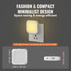 VEVOR LED Night Light, 2 Pack Plug in LED Night Light, 0.6 W 3000k Soft White Light, with Dusk-to-Dawn Light Sensor, for Bedroom, Bathroom, Hallway