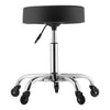 VEVOR Rolling Stool with Wheels, 500 lbs Weight Capacity, Height Adjustable, Quiet Casters, Thick Cushion Ergonomic PU Leather Seat, 360° Swivel Round Rolling Stool Chair for Salon, Clinic, Black