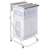 VEVOR Blueprint Storage Rack, Steel, Mobile Adjustable Blueprint Holder with 6 Pack of 24 Inch Aluminum Clamps, 4 Wheels, Display Rack Storage Organizer Stand, for File Display Plan Poster Office Home