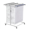VEVOR Blueprint Storage Rack, Steel, Mobile Adjustable Blueprint Holder, Vertical Drawing Rack with Wheels, File Storage Organizer Stand, for Construction Plans Posters Home Office, Without Clamps