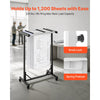 VEVOR Blueprint Storage Rack, Steel, Mobile Adjustable Blueprint Holder with 12 Pack of 30 Inch Aluminum Clamps, Wheels, Display Rack Storage Organizer Stand, for File Display Plan Poster Office Home