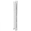 VEVOR 5-Tier Foldable Storage Shelf, 32W x 14D x 72H Inch Folding Metal Rack Shelving Unit, No Assembly Organizer Shelf with 5 Wheels & 4 Hooks for Pantry, Kitchen, Garage, Basement, White