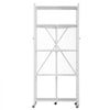 VEVOR 5-Tier Foldable Storage Shelf, 28 W x 15D x 64H Inch Folding Metal Rack Shelving Unit, No Assembly Organizer Shelf with 5 Wheels & 4 Hooks for Pantry, Kitchen, Garage, Basement, White
