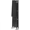 VEVOR 4-Tier Foldable Storage Shelf, 26W x 13D x 46H Inch Folding Metal Rack Shelving Unit, No Assembly Organizer Shelf with 5 Wheels & 4 Hooks for Pantry, Kitchen, Garage, Basement, Black