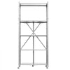 VEVOR 5-Tier Foldable Storage Shelf, 32W x 14D x 72H Inch Folding Metal Rack Shelving Unit, No Assembly Organizer Shelf with 5 Wheels & 4 Hooks for Pantry, Kitchen, Garage, Basement, Grey