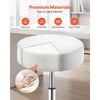 VEVOR Rolling Stool with Wheels, 500 lbs Weight Capacity, Height Adjustable, Thick Cushion Ergonomic PU Leather Seat, 360° Swivel Round Rolling Stool Chair for Salon, Spa, Clinic, Medical, White