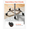 VEVOR Rolling Stool with Wheels, 500 lbs Weight Capacity, Height Adjustable, Thick Cushion Ergonomic PU Leather Seat, 360° Swivel Round Rolling Stool Chair for Salon, Spa, Clinic, Medical, Black