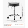 VEVOR Rolling Stool with Wheels, 500 lbs Weight Capacity, Height Adjustable, Thick Cushion Ergonomic PU Leather Seat, 360° Swivel Round Rolling Stool Chair for Salon, Spa, Clinic, Medical, Black