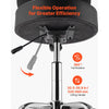VEVOR Rolling Stool with Back Support, 500 lbs Weight Capacity, Height Adjustable, Thick Cushion Ergonomic PU Leather Seat, 360° Swivel Round Rolling Stool Chair for Salon, Clinic, Medical, Black