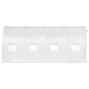VEVOR 15 x 6.5 x 7 ft Walk-in Tunnel Greenhouse, Portable Plant Hot House with Galvanized Steel Hoops, 1 Top Beam, Diagonal Poles, Zippered Door & 8 Roll-up Windows, White