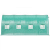 VEVOR Walk-in Tunnel Greenhouse, 15 x 7 x 7 ft Portable Plant Hot House with Galvanized Steel Hoops, 1 Top Beam, Diagonal Poles, Zippered Door & 8 Roll-up Windows, Green