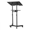 VEVOR Podium Stand, Adjustable Height Steel Lectern Mobile Laptop Desk, for Schools, Churches and Events, 40-49 inch, Portable Presentation Lectern Stand with 0-30° Tilt Top and 2-Position Shelf