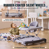 VEVOR 4-in-1 Baby Walker, Foldable Baby Activity Center on Wheels, 3 Adjustable Height, Music & Toys Tray, Learning-Seated | Walk-Behind | Rocker | Bouncer Toddler Walker for Girls Boys  6-24 Months
