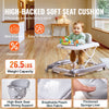 VEVOR 4-in-1 Baby Walker, Foldable Baby Activity Center on Wheels, 3 Adjustable Height, Music & Toys Tray, Learning-Seated | Walk-Behind | Rocker | Bouncer Toddler Walker for Girls Boys  6-24 Months