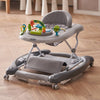 VEVOR 4-in-1 Baby Walker, Foldable Baby Activity Center on Wheels, 3 Adjustable Height, Music & Toys Tray, Learning-Seated | Walk-Behind | Rocker | Bouncer Toddler Walker for Girls Boys  6-24 Months