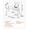 VEVOR Sliding Shower Chair, 400 lbs Capacity Tub Transfer Bench for Bathtub, Heavy Duty Shower Bench with Arms and Backrest, Height Adjustable Seat for Handicap, Adults, Seniors, Elderly and Disabled