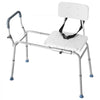 VEVOR Sliding Shower Chair, 400 lbs Capacity Tub Transfer Bench for Bathtub, Heavy Duty Shower Bench with Arms and Backrest, Height Adjustable Seat for Handicap, Adults, Seniors, Elderly and Disabled
