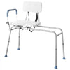 VEVOR Sliding Shower Chair, 400 lbs Capacity Tub Transfer Bench for Bathtub, Heavy Duty Shower Bench with Arms and Backrest, Height Adjustable Seat for Handicap, Adults, Seniors, Elderly and Disabled