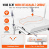 VEVOR Sliding Tub Transfer Bench, Height Adjustable Bathtub Transfer Bench with Cut-Out Seat, Reversible Backrest & Safety Belt, Non-Slip Shower Chair for Elderly Disabled Handicap, 400LBS Capacity