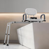 VEVOR Sliding Shower Chair, 400 lbs Tub Transfer Bench for Bathtub with Swivel Seat, Shower Bench with Pivoting Arms and Backrest, Height & Width Adjustable for Handicap, Seniors, Elderly and Disabled