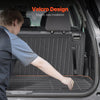 VEVOR Cargo Mats Compatible with Toyota Kluger & Highlander 2020-2024, Custom Fit TPE Cargo Liner Set for SUVs, Trunk and Rear Back Seat Protector Replacement, Trunk Mat and Backrest Mats