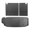 VEVOR Cargo Mats Compatible with Toyota Kluger & Highlander 2020-2024, Custom Fit TPE Cargo Liner Set for SUVs, Trunk and Rear Back Seat Protector Replacement, Trunk Mat and Backrest Mats