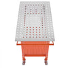 VEVOR Welding Table, 40" x 24" Welding Workbench Table with 800LBS Static Weight Capacity, Movable Steel Work Bench with 4 Wheels (2 with Brake), Double-Layer Storage Board and 5/8-inch Fixture Holes