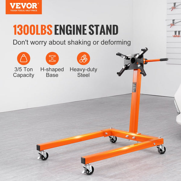 Vevor Engine Stand 1300 lbs Rotating Motor Stand with Adjustable Head ...