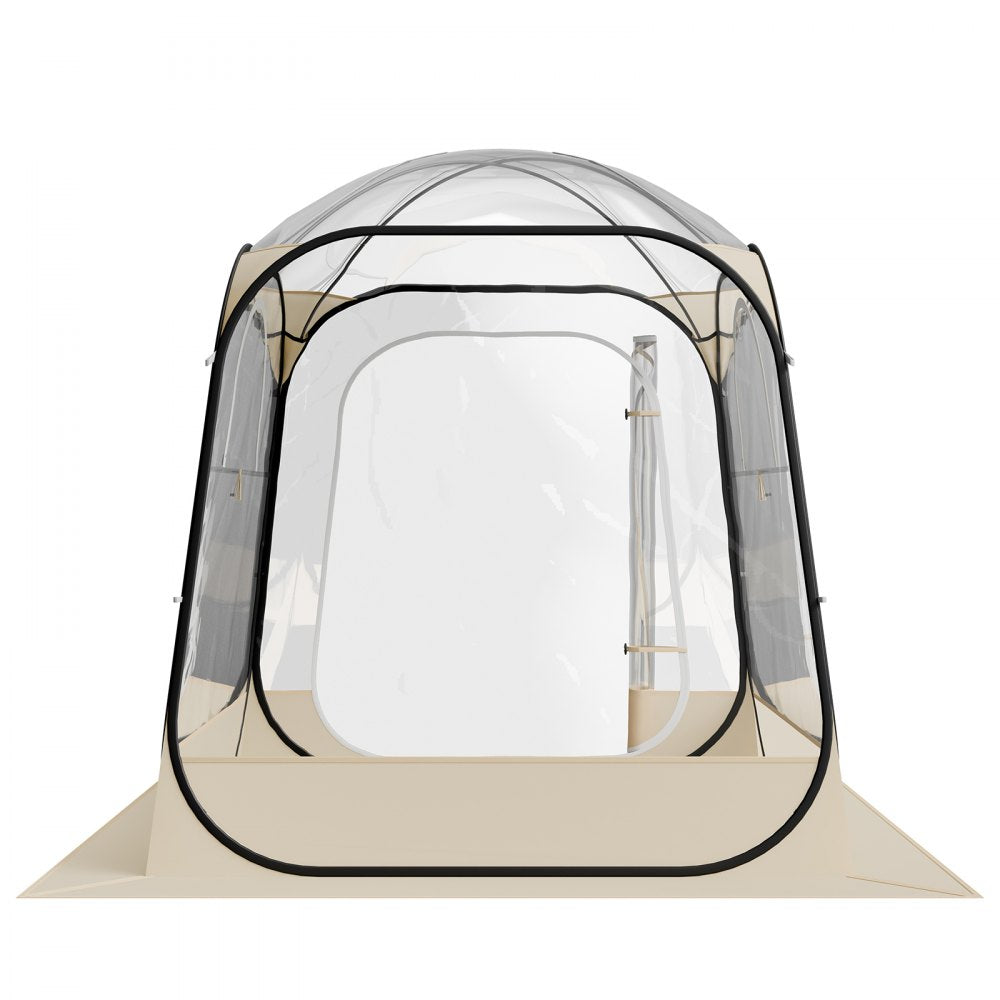VEVOR Pop up Sports Tent, 63x63 in Clear Bubble Tent for 2-4 Persons, Waterproof Outdoor Pod with Floor Mat & Top Cover, Garden Igloo Dome Tents Camping Shelter for Events Fishing Cheering