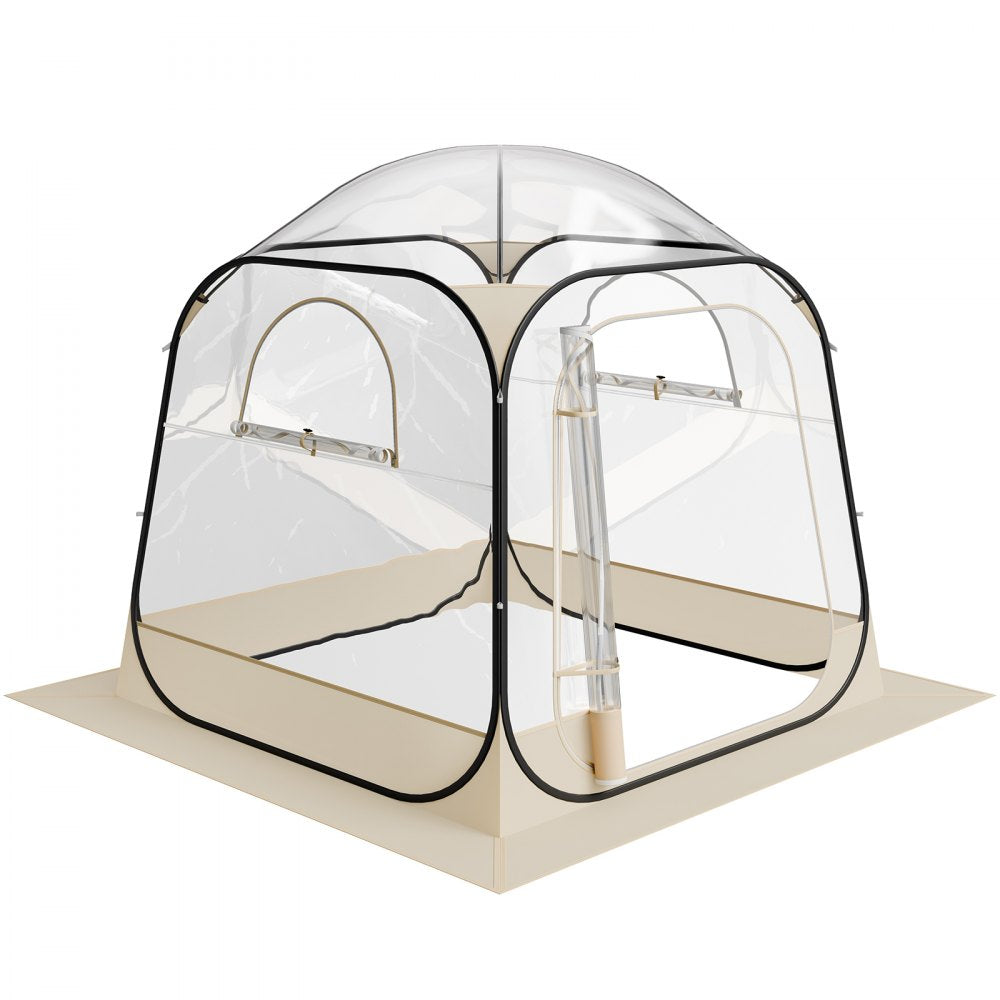 Pop up Sports Tent, 72x72 in Clear Bubble Tent for 2-4 Persons, Waterproof Outdoor Pod with Floor Mat & Top Cover, Garden Igloo Dome Tents Camping