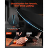 VEVOR Kitchen Knife Set with Block and Sharpener, 15 Piece German High Carbon Stainless Steel Knife Set, Kitchen Cutlery with PP Ergonomic Handle, Sharpening Rod and Wooden Block, for Home Cooks
