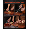 VEVOR Kitchen Knife Set with Block and Sharpener, 15 Piece German High Carbon Stainless Steel Knife Set, Kitchen Cutlery with PP Ergonomic Handle, Sharpening Rod and Wooden Block, for Home Cooks