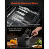 VEVOR Kitchen Knife Set with Block and Sharpener, 15 Piece High Carbon Stainless Steel Sharp Knife Set, Kitchen Cutlery with Crack-Resistant Handle, Sharpening Rod and Wooden Block, for Home Cooks