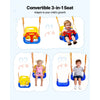 VEVOR Toddler Swing and Jumper, 2 in 1 Swing Set and Bouncer, Thick Plastic Seat with Foldable A-Frame Metal Stand, Reinforced with 4 Sandbags, Easy to Install and Store, for Indoor or Outdoor Play