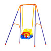 VEVOR Toddler Swing and Jumper, 2 in 1 Swing Set and Bouncer, Thick Plastic Seat with Foldable A-Frame Metal Stand, Reinforced with 4 Sandbags, Easy to Install and Store, for Indoor or Outdoor Play