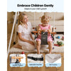 VEVOR Toddler Swing and Jumper, 2 in 1 Swing Set and Bouncer, Soft Cushion with Foldable A-Frame Metal Stand, Heavy-Duty Thick Ropes, Easy to Install and Store, for Indoor or Outdoor Play, Black