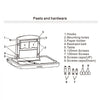 VEVOR Horizontal Baby Changing Table Wall-mounted Baby Diaper Changing Station Vertical Fold Down Baby Changing Table
