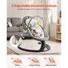 VEVOR Baby Swing, 5-Speed Baby Rocker with 3 Seat Position, Portable Infant Swing for Newborn with PVC Touch Panel, Remote Control, Bluetooth, 10 Lullabies & Toy Bar for 0-9 Month/0-20 lbs Boys Girls